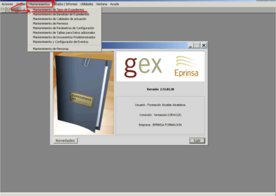 Mtto de tipos expedientes GEX